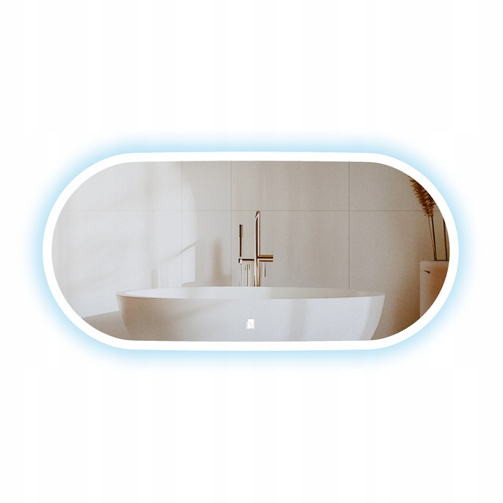 Neptun lustro LED owalne piaskowane - obrazek 6