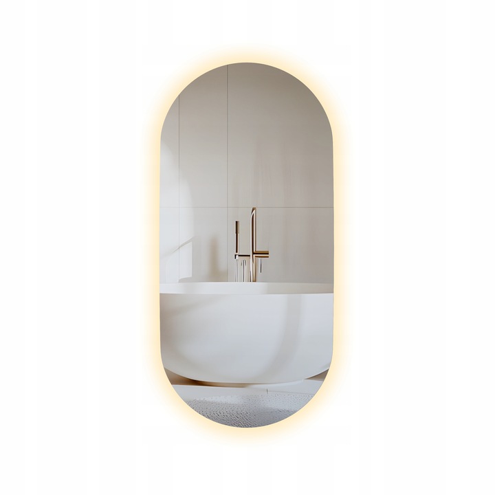 Neptun lustro LED owalne piaskowane - obrazek 8