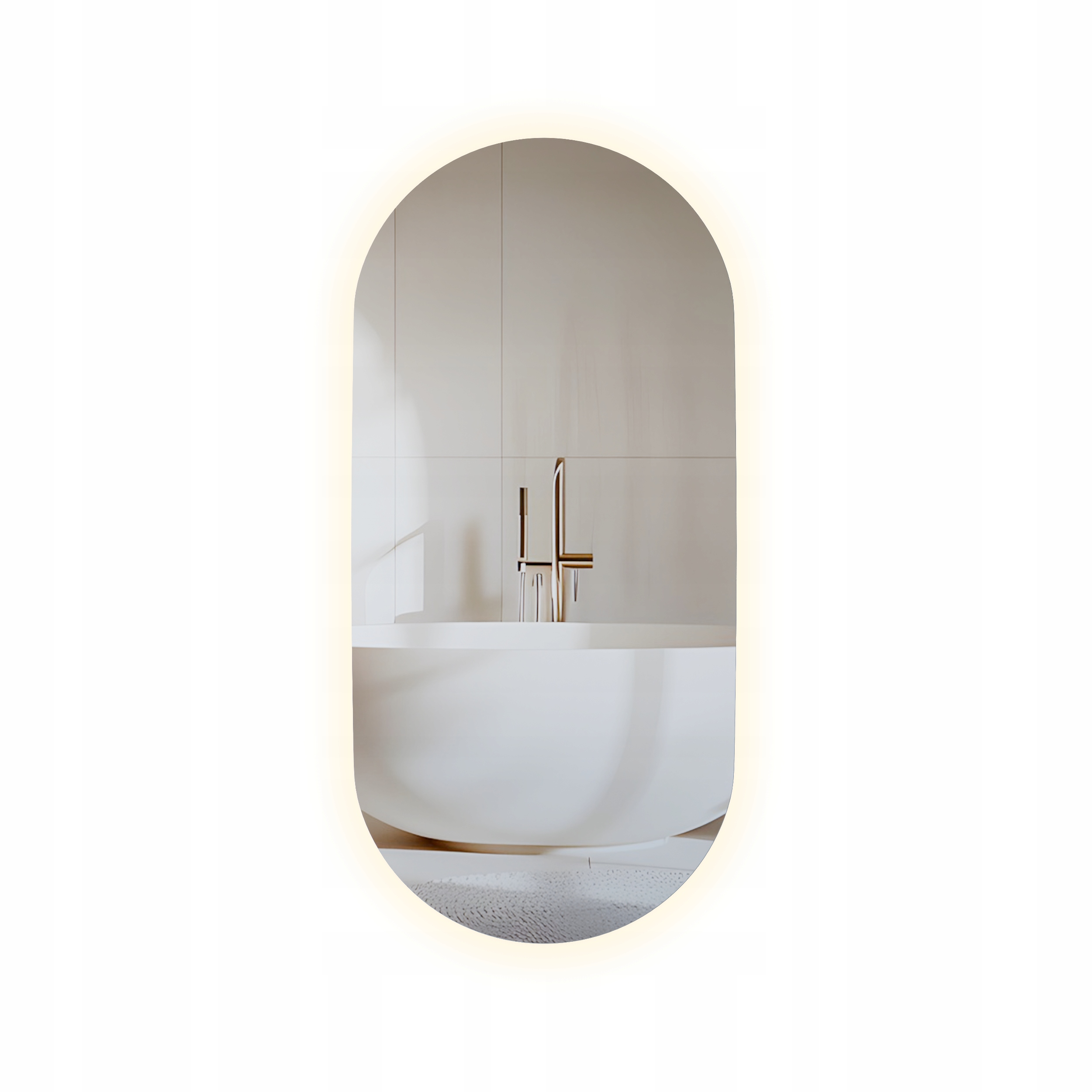 Neptun lustro LED owalne piaskowane - obrazek 7